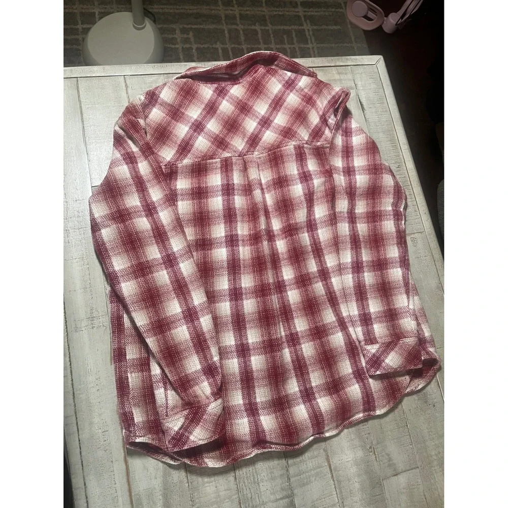 Idyllwind Miranda Lambert Women's XS/TP Red Plaid Flannel Shirt Button Down - Picture 2 of 5